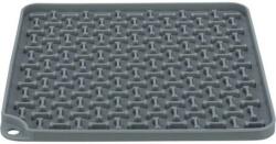 TRIXIE Lick'n'Snack Mat szilikon evéslassító tál, cszúszásmentes, szürke (20 x 20 cm)