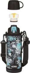 Thermos Active детски термос с 2 капачки в калъф, 1 л, черен (120080)