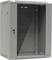 NETRACK 15U 19" fali rack szekrény 600x450mm levehető oldalú sötétszürke (019-150-645-021) (019-150-645-021)