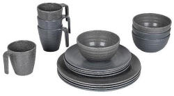 Bo-Camp Tableware 100% Melamine Stone Culoare: gri (6181375) Serviciu de masa