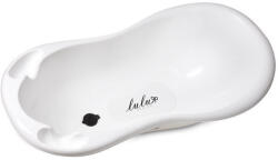 MALTEX Babakád Lulu 100cm Leeresztő Dugóval - Fehér, Ergonomikus és Csúszásmentes Baba Kád Újszülöttkortól 3 Éves Korig