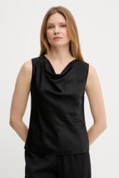 HUGO BOSS selyemblúz fekete, sima, 50537652 - fekete 42