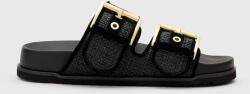 AllSaints papucs Sian Raffia Sandal fekete, W090FC - fekete Női 36