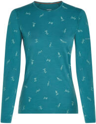 Icebreaker Women Merino 200 Oasis LS Crewe Snow Day női funkcionális felső M / világoskék