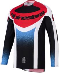 Alpinestars Tricou motocross Alpinestars Techstar Knif negru-alb-albastru-roșu (AIM170-0328)