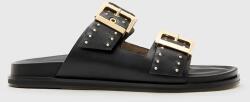 AllSaints bőr papucs Magda Stud Sandal - fekete Női 36