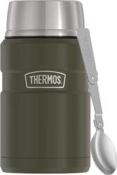 Thermos Termos pentru mâncare cu lingură pliabilă Style, 710 ml, verde închis, 2 piese (173057)