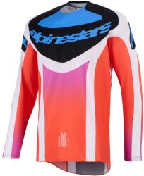 Alpinestars Tricou motocross Alpinestars Techstar Knif gri deschis-portocaliu fluo-negru (AIM170-0332)