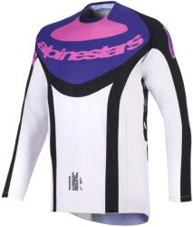 Alpinestars Tricou motocross Alpinestars Techstar Knif negru-gri deschis-violet (AIM170-0329)