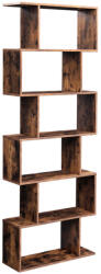 VASAGLE Modern Könyvespolc Térelválasztó Rusztikus Barna 6-Szintes (EUZ-LBC61BXV1)