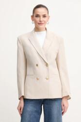 Tommy Hilfiger zakó bézs, sima, kétsoros gombolású, WW0WW45466 - bézs 40