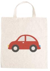  Óvodai jellel vászontáska 27x31x0, 3cm méretben autó piros jel