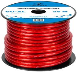 Cabletech KAB0714A Autóhifi tápkábel, réz-alumínium, piros, 8GA 6, 7mm, 25m/tekercs (KAB0714A)