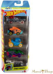 Mattel - Street Beasts - 5 db-os autó készlet (JBJ90)