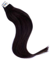 HairExtensionShop TAPE IN Ragasztócsíkos Póthaj Standard Sötétbarna Színben 50cm (Szín #4) (RT504)