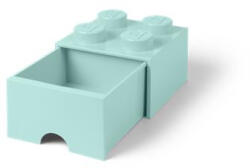 LEGO Tárolódoboz, fiókos, LEGO "Brick", vízkék (40051742)