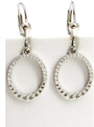 Kristályos Ovál KRISTÁLYOS OVÁL ezüst fülbevaló - 32 mm (2025083005)