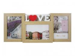  Fényképtartó Love 3db 20x15cm-es képhez fenyő (CQ629)