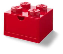 LEGO Tárolódoboz íróasztalra, fiókos, LEGO "Brick 2x2", piros (40201730)