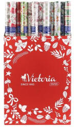 Victoria Csomagolópapír, íves, 70x200 cm, 60 tekercs, vegyes karácsonyi minták, VICTORIA PAPER