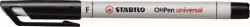 STABILO Alkoholmentes marker, OHP, 0, 7 mm, STABILO "OHPen F", fekete