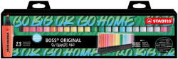 STABILO Szövegkiemelő készlet, 2-5 mm, STABILO "Boss 50th Birthday" 23 db-os asztali készlet