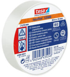 TESA Szigetelőszalag, 19 mm x 20 m, TESA "Professional", fehér - toptoner