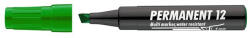 ICO Alkoholos marker, 1-4 mm, vágott, ICO "Permanent 12", zöld