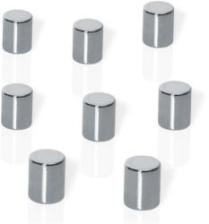 BE! BOARD Erős henger alakú mágnes, 8 db, BE! BOARD "Neodymium" ezüst