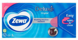 Zewa Papír zsebkendő, 3 rétegű, 90 db, ZEWA "Deluxe", illatmentes