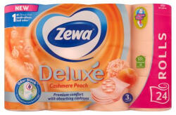Zewa Toalettpapír, 3 rétegű, kistekercses, 24 tekercs, ZEWA "Deluxe", barack