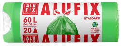 Alufix Szemeteszsák, zárószalagos, 60 l, 20 db, 64x71 cm, 16 , ALUFIX, zöld