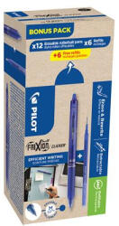 Pilot Rollertoll, 0, 35 mm, törölhető, nyomógombos, PILOT "Frixion Clicker, Bonus Pack", kék + betét