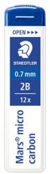 STAEDTLER Grafitbél, 2B, 0, 7 mm, STAEDTLER "Mars Micro Carbon 250