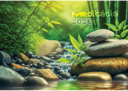 Realsystem Falinaptár képes 460x320mm, Meditáció Realsystem 2026 (6091-ME) - iroszer24