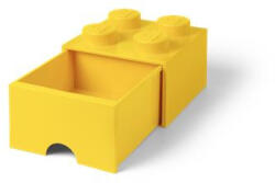 LEGO Tárolódoboz, fiókos, LEGO "Brick", sárga (40051732)