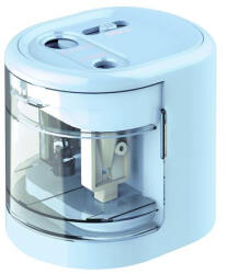 Rapesco Hegyező, kétlyukú, asztali, elemes, USB töltővel, RAPESCO"PS12-USB", világoskék