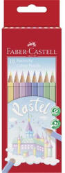 Faber-Castell Színes ceruza készlet, hatszögletű, FABER-CASTELL, 10 különböző pasztell szín