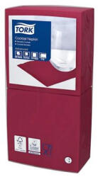 Tork Koktélszalvéta, 1/4 hajtogatott, 2 rétegű, 23, 8x24 cm, Advanced, TORK "Cocktail", bordó