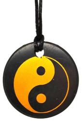 R. M. ékszer Shungit medál Yin Yang kerek 30mm (024549)