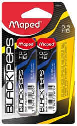 Maped Grafitbél, 0, 5 mm, HB, 2x12 szálas, MAPED "Black Peps