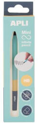 APLI Töltőceruza, mini, HB, hatszögletű, tricolor, csereheggyel, APLI "Infinite", égkék