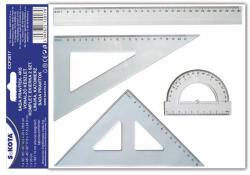 SaKOTA Vonalzókészlet, műanyag, 4 darabos, SAKOTA - toptoner