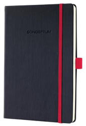 Sigel Jegyzetfüzet, exkluzív, A5, kockás, 97 lap, keményfedeles, SIGEL "Conceptum Red Edition", fekete-piros
