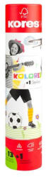 Kores Színes ceruza készlet, háromszögletű, 1 grafittal, 1 hegyezővel, KORES "KOLORES Twist & Turn", 12 különböző szín