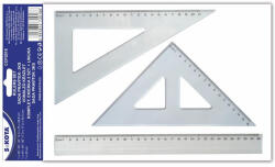 SaKOTA Vonalzókészlet, műanyag, 3 darabos, SAKOTA