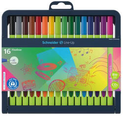 Schneider Tűfilc készlet, 0, 4 mm, SCHNEIDER "Line-Up", 16 különböző szín