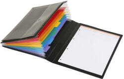 Viquel Harmonikamappa, PP, 6 rekeszes, VIQUEL "Manager Rainbow Class", fekete