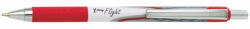 Zebra Golyóstoll, 0, 34 mm, nyomógombos, ZEBRA "Z-Grip Flight", piros
