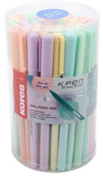 Kores Golyóstoll, 1, 0 mm, kupakos, háromszögletű, KORES "KOR-M Pastel", kék